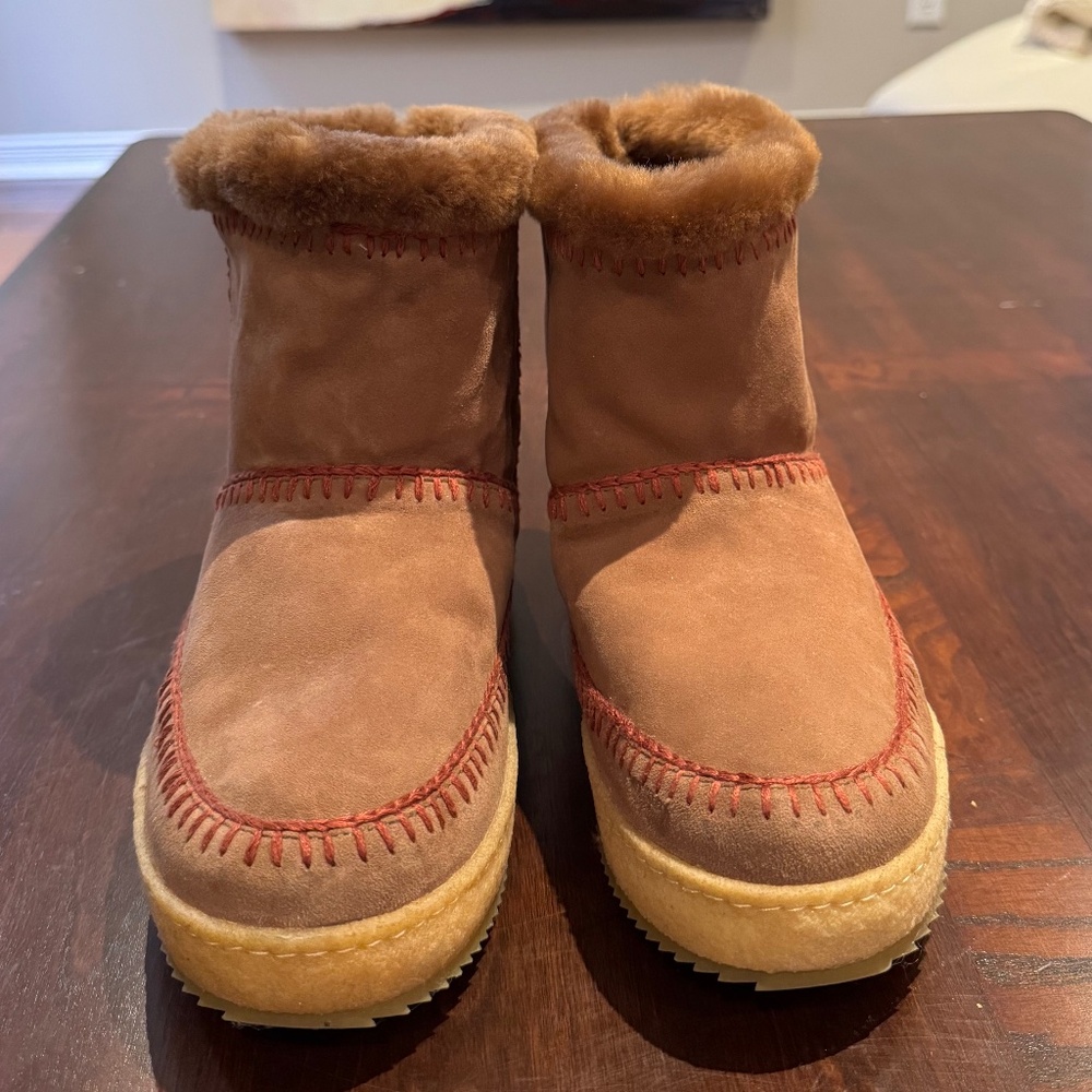 Laidback London Low Crochet Suede Ankle Boots